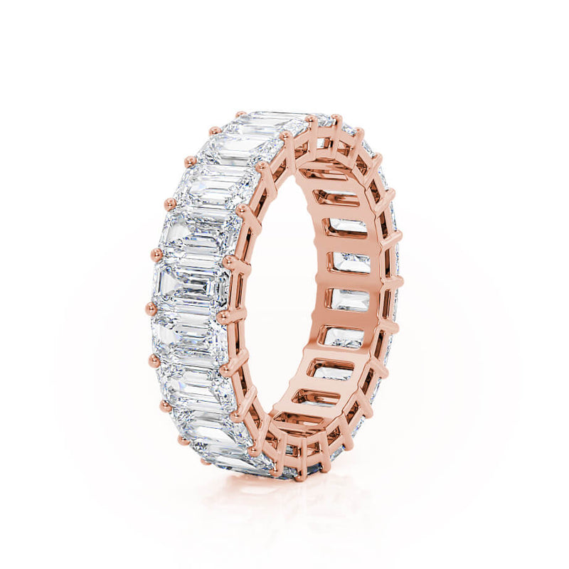 Icon - 18k Rose Gold Emerald Statement Eternity Eternity Lily Arkwright