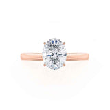 ISABELLA - Oval Lab Diamond 18k Rose Gold Solitaire Engagement Ring Lily Arkwright
