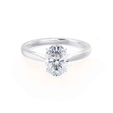 ISABELLA - Oval Lab Diamond 950 Platinum Solitaire Engagement Ring Lily Arkwright