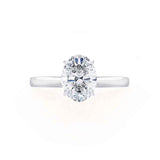 ISABELLA - Oval Moissanite 18k White Gold Solitaire Ring Engagement Ring Lily Arkwright