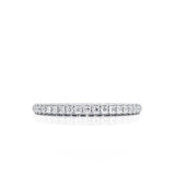 KINDREA - Triple Micro Pavé 18k White Gold Eternity Wedding Band Eternity Lily Arkwright