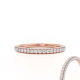KINDREA - Triple Micro Pavé 18k Rose Gold Eternity Wedding Band Eternity Lily Arkwright