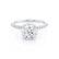 LIVELY - Round Lab Diamond 18k White Gold Petite Hidden Halo Pavé Shoulder Set Ring Engagement Ring Lily Arkwright
