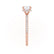 LIVELY - Round Moissanite & Diamond 18k Rose Gold Hidden Halo Micro Pavé Shoulder Set Ring Engagement Ring Lily Arkwright