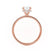LIVELY - Round Natural Diamond 18k Rose Gold Hidden Halo Micro Pavé Shoulder Set Ring Engagement Ring Lily Arkwright
