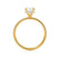 LIVELY - Round Natural Diamond 18k Yellow Gold Petite Hidden Halo Pavé Shoulder Set Ring Engagement Ring Lily Arkwright