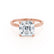 PARIS - Asscher Cut Forever One Moissanite & Diamond 18k Rose Gold Hidden Halo