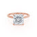 PARIS - Princess Moissanite & Diamond 18k Rose Gold Hidden Halo Engagement Ring Lily Arkwright