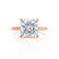 PARIS - Princess Moissanite & Diamond 18k Rose Gold Hidden Halo Engagement Ring Lily Arkwright