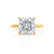 PARIS - Princess Moissanite & Diamond 18k Yellow Gold Hidden Halo Engagement Ring Lily Arkwright