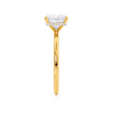 PARIS - Princess Moissanite & Diamond 18k Yellow Gold Hidden Halo Engagement Ring Lily Arkwright
