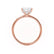 PARIS - Princess Moissanite & Diamond 18k Rose Gold Hidden Halo Engagement Ring Lily Arkwright