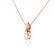 LARISA - Round Cut Moissanite Bezel Edge Pendant 18k Rose Gold Pendant Lily Arkwright