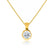 LARISA - Round Cut Moissanite Bezel Edge Pendant 18k Yellow Gold Pendant Lily Arkwright
