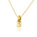 LARISA - Round Cut Moissanite Bezel Edge Pendant 18k Yellow Gold Pendant Lily Arkwright