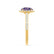 LAVENDER- Chatham Alexandrite & Diamond 18k Yellow Gold Petite Halo Engagement Ring Lily Arkwright