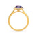 LAVENDER- Chatham Alexandrite & Diamond 18k Yellow Gold Petite Halo Engagement Ring Lily Arkwright