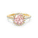 LAVENDER- Chatham® Champagne Sapphire & Diamond 18k Yellow Gold Petite Halo Engagement Ring Lily Arkwright