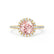 LAVENDER- Chatham® Champagne Sapphire & Diamond 18k Yellow Gold Petite Halo Engagement Ring Lily Arkwright