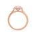 LAVENDER- Chatham® Champagne Sapphire & Diamond 18k Rose Gold Petite Halo Engagement Ring Lily Arkwright
