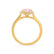 LAVENDER- Chatham® Champagne Sapphire & Diamond 18k Yellow Gold Petite Halo Engagement Ring Lily Arkwright