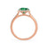 LAVENDER- Chatham Emerald & Diamond 18k Rose Gold Petite Halo Engagement Ring Lily Arkwright