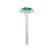 Lavender round cut emerald and diamond halo engagement ring white gold shoulder set Lily Arkwright 