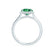 LAVENDER- Chatham Emerald & Diamond 18k White Gold Petite Halo Engagement Ring Lily Arkwright