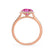LAVENDER- Chatham Pink Sapphire & Diamond 18k Rose Gold Petite Halo Engagement Ring Lily Arkwright