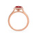 LAVENDER- Chatham Ruby & Diamond 18k Rose Gold Petite Halo Engagement Ring Lily Arkwright