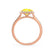 LAVENDER- Chatham Yellow Sapphire & Diamond 18k Rose Gold Petite Halo Engagement Ring Lily Arkwright