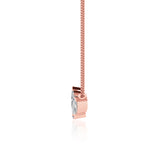 LENA - Marquise Petal Lab Diamond Necklace 18k Rose Gold Pendant Lily Arkwright