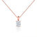 LILA - Oval Cut Moissanite 4 Claw Drop Pendant 18k Rose Gold Pendant Lily Arkwright