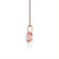 LILA - Oval Cut Moissanite 4 Claw Drop Pendant 18k Rose Gold Pendant Lily Arkwright