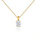 LILA - Oval Cut Moissanite 4 Claw Drop Pendant 18k Yellow Gold Pendant Lily Arkwright