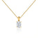 LILA - Oval Lab Diamond 4 Claw Drop Pendant 18k Yellow Gold Pendant Lily Arkwright