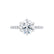 LILLIE LUXE - Round Moissanite & Diamond 950 Platinum Shoulder Set Ring Engagement Ring Lily Arkwright