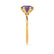 LILLIE - Chatham® Alexandrite 18k Yellow Gold 6 Prong Knife Edge Solitaire Ring Engagement Ring Lily Arkwright