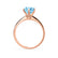 LILLIE - Chatham® Aqua Spinel 18k Rose Gold 6 Prong Knife Edge Solitaire Ring Engagement Ring Lily Arkwright