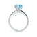 LILLIE - Chatham® Aqua Spinel 950 Platinum 6 Prong Knife Edge Solitaire Ring Engagement Ring Lily Arkwright