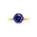 LILLIE - Chatham® Blue Sapphire 18k Yellow Gold 6 Prong Knife Edge Solitaire Ring Engagement Ring Lily Arkwright