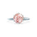 LILLIE - Chatham® Champagne True Sapphire 18k White Gold 6 Prong Knife Edge Solitaire Ring Engagement Ring Lily Arkwright