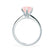 LILLIE - Chatham® Champagne True Sapphire 18k White Gold 6 Prong Knife Edge Solitaire Ring Engagement Ring Lily Arkwright