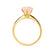 LILLIE - Chatham® Champagne True Sapphire 18k Yellow Gold 6 Prong Knife Edge Solitaire Ring Engagement Ring Lily Arkwright