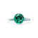 LILLIE - Chatham® Emerald 18k White Gold 6 Prong Knife Edge Solitaire Ring Engagement Ring Lily Arkwright