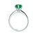LILLIE - Chatham® Emerald 18k White Gold 6 Prong Knife Edge Solitaire Ring Engagement Ring Lily Arkwright