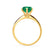 LILLIE - Chatham® Emerald 18k Yellow Gold 6 Prong Knife Edge Solitaire Ring Engagement Ring Lily Arkwright