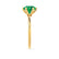 LILLIE - Chatham® Emerald 18k Yellow Gold 6 Prong Knife Edge Solitaire Ring Engagement Ring Lily Arkwright