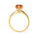 LILLIE - Chatham® Padparadscha Sapphire 18k Yellow Gold 6 Prong Knife Edge Solitaire Ring Engagement Ring Lily Arkwright