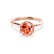 LILLIE - Chatham® Padparadscha Sapphire 18k Rose Gold 6 Prong Knife Edge Solitaire Ring Engagement Ring Lily Arkwright